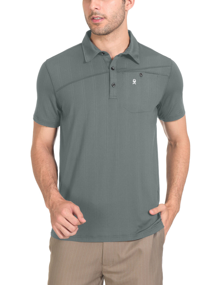 Men's Ultra-Stretch UPF50+ Golf Polo T-Shirts YZF US-DK-CS