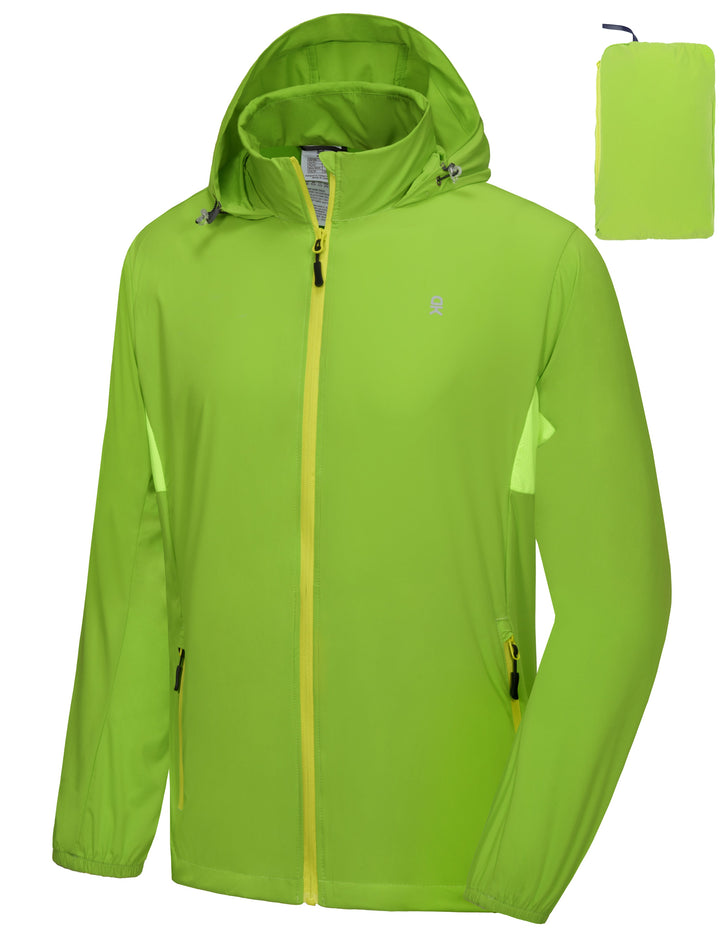 Men's UPF 50+ Lightweight Packable Running Jacket MP US-DK