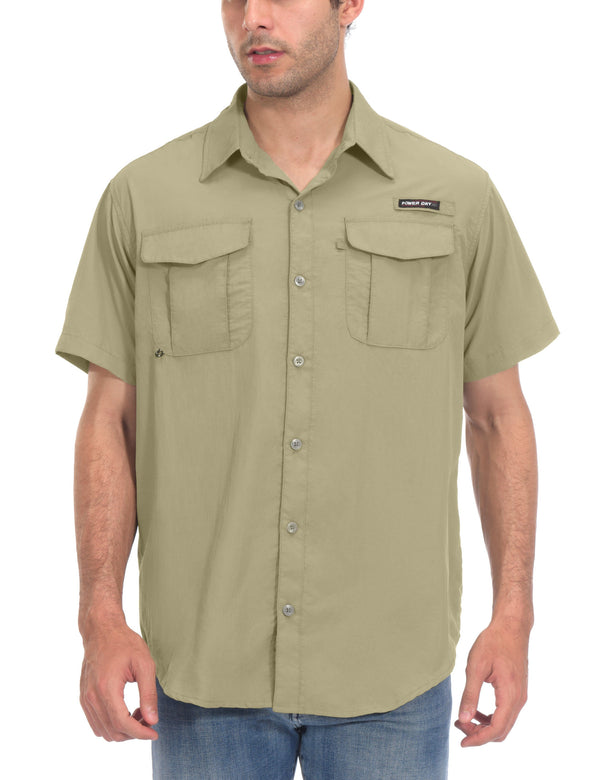 Men's UPF 50+ Short Sleeve Fishing Shirt YZF US-DK