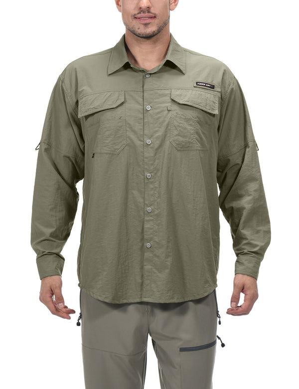 Men's UPF 50+ UV Protection Mosiquito Repellent  Fishing Shirt YZF US-DK