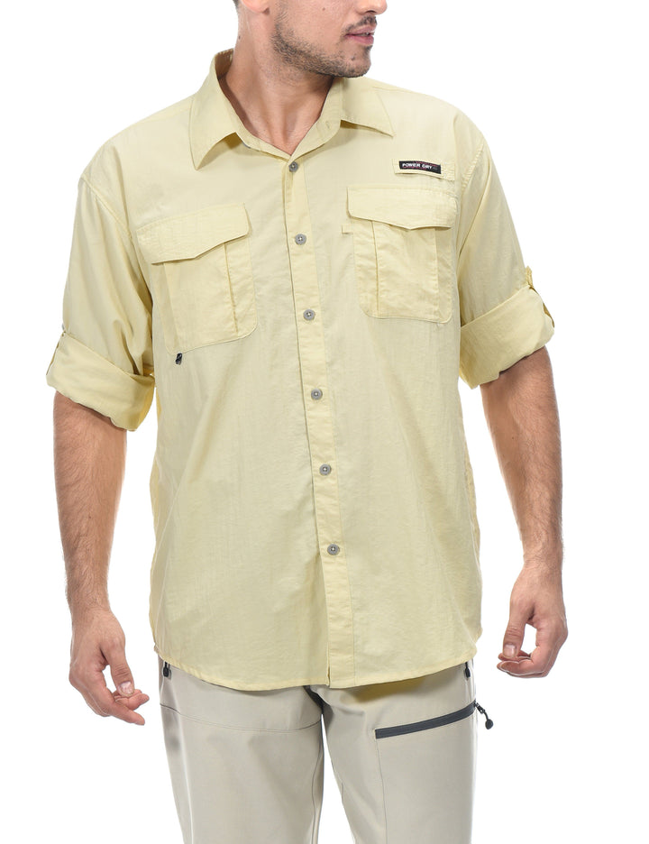 Men's UPF 50+ UV Protection Shirt, Long Sleeve Fishing Shirt YZF US-DK