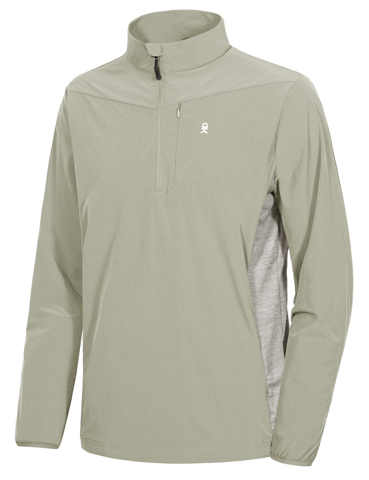 Men's UV Protection Long Sleeve Golf Pullover Shirt YZF US-DK-CS