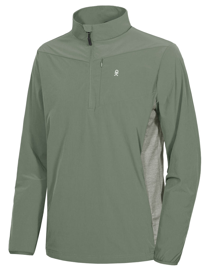 Men's UV Protection Long Sleeve Golf Pullover Shirt YZF US-DK-CS