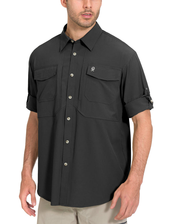 Men's UV Protection UPF 50 Long Sleeve Shirts YZF US-DK