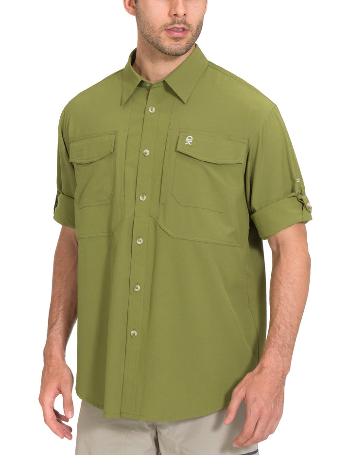 Men's UV Protection UPF 50 Long Sleeve Shirts YZF US-DK