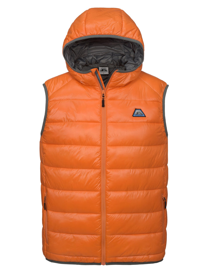 Men's Water-Resistant Hiking Puffer Vest with Hood MP US-MP