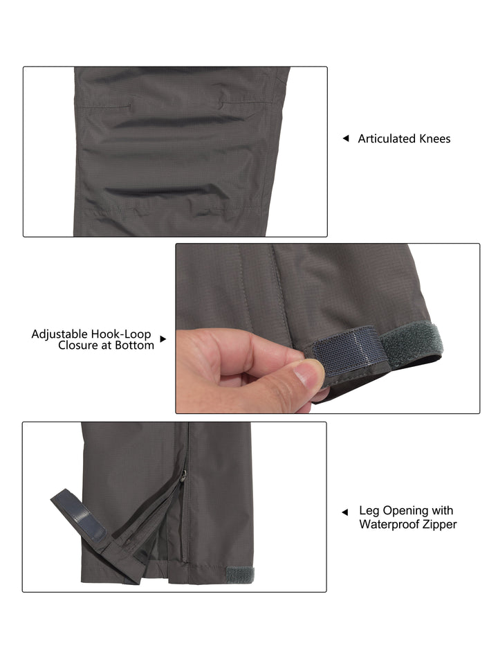 Men's Waterproof Lightweight Rain Hiking Golf Pants MP US-DK