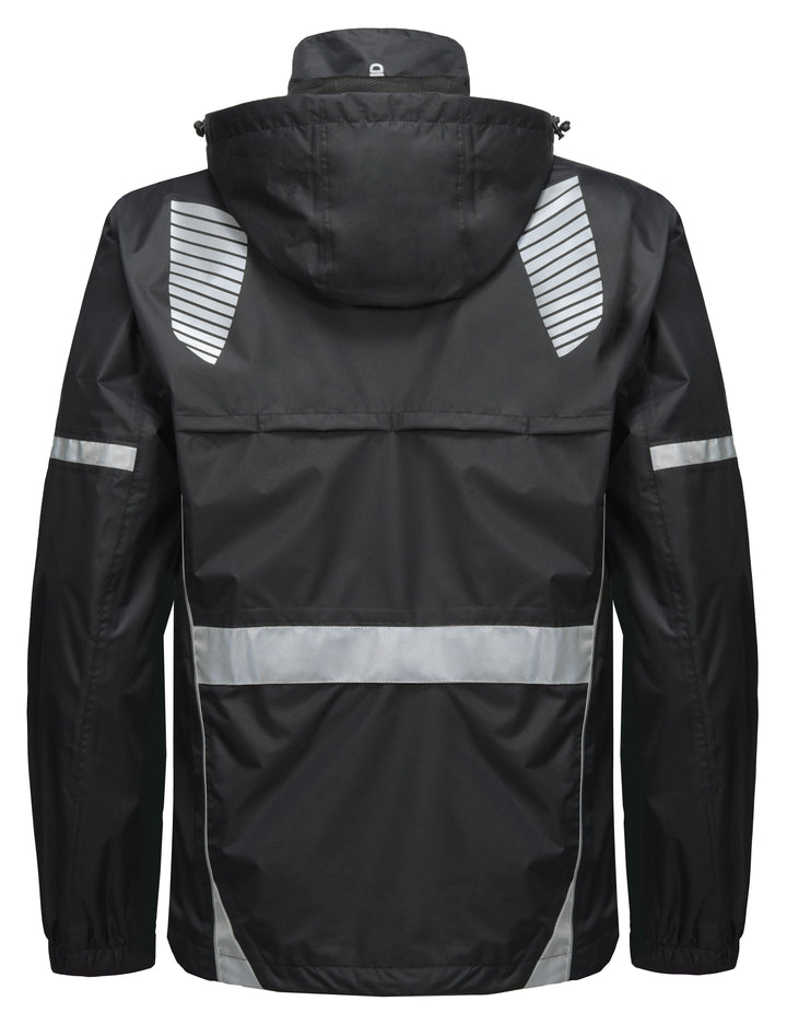 Men's Waterproof Reflective Packable Rain Jacket YZF US-DK