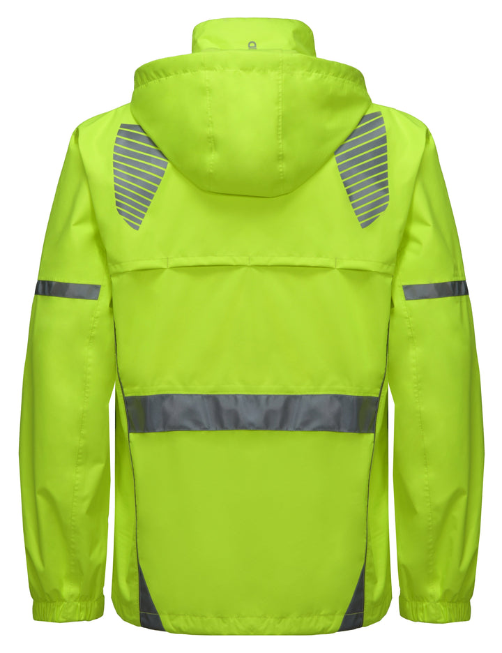 Men's Waterproof Reflective Packable Rain Jacket YZF US-DK