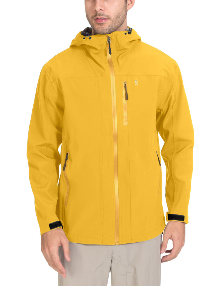 Men's Waterproof Windproof Rain Shell Hooded Jackets YZF US-DK