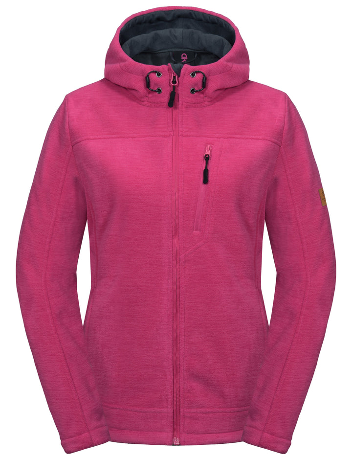 Women's Hooded Polar Fleece Hiking Jackets LDA