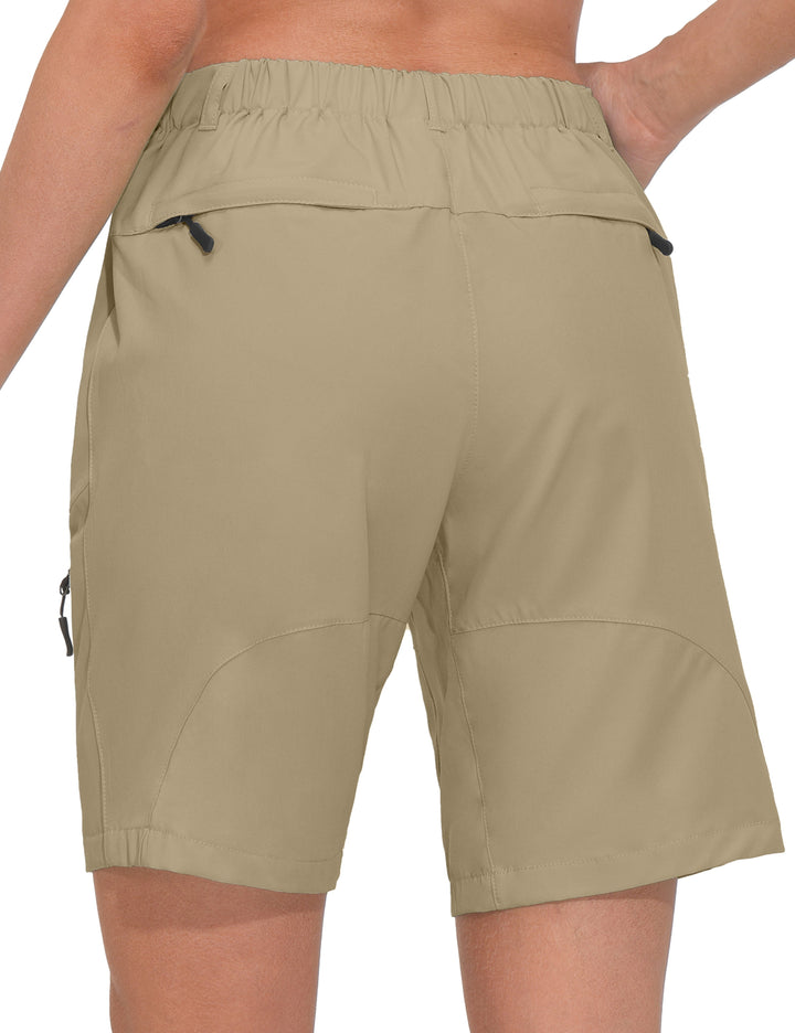 Women's 9 Inch Inseam Quick Dry Stretch Lightweight Cargo Shorts YZF US-DK