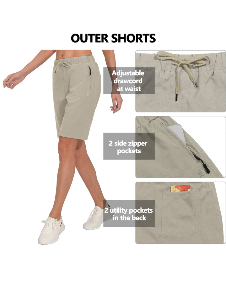 Women's Air-Holes Tech Breathable Hiking Shorts YZF US-DK