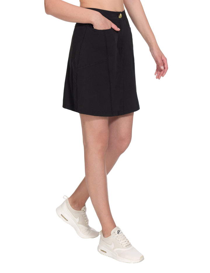 Women's Athletic Skort Build-in Shorts with Pockets UPF 50+ Golf Skirt YZF US-DK