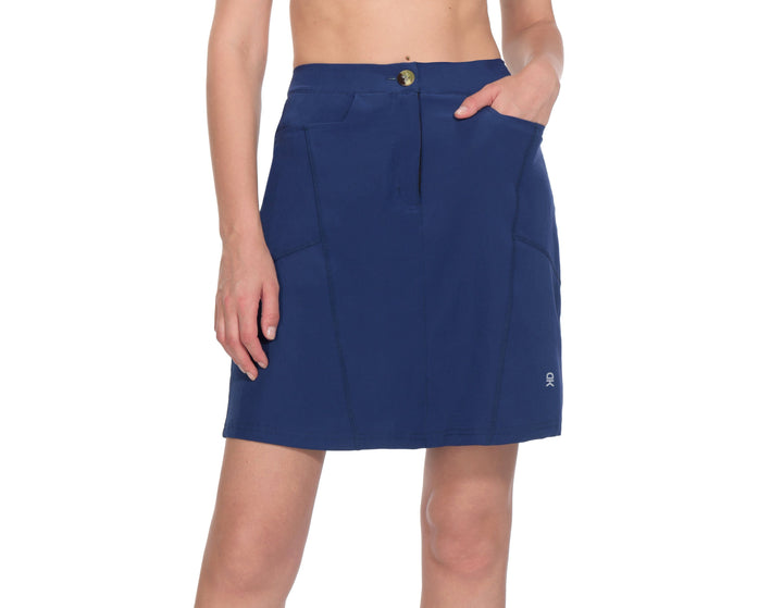 Women's Athletic Skort Build-in Shorts with Pockets UPF 50+ Golf Skirt YZF US-DK