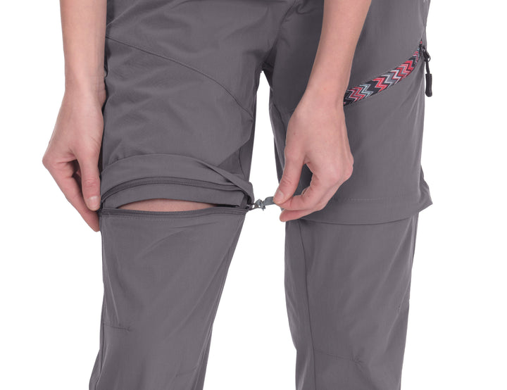 Women's Convertible Lightweight Zip-Off Hiking Pants YZF US-DK