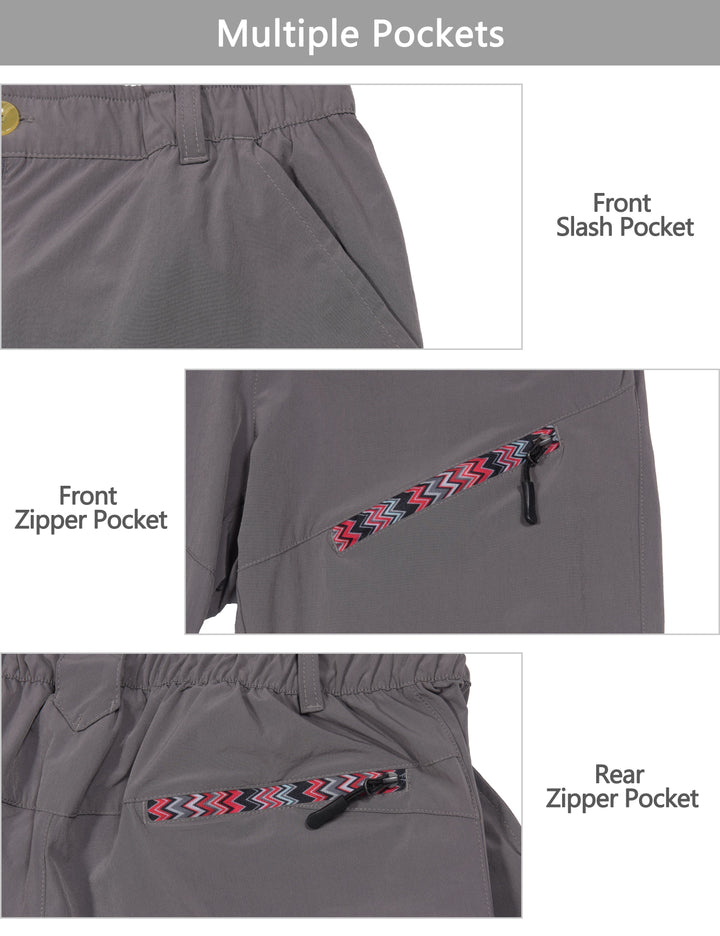 Women's Convertible Lightweight Zip-Off Hiking Pants YZF US-DK