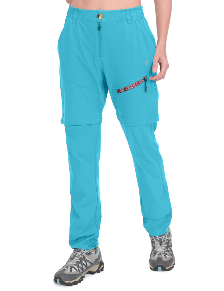 Women's Convertible Lightweight Zip-Off Hiking Pants YZF US-DK