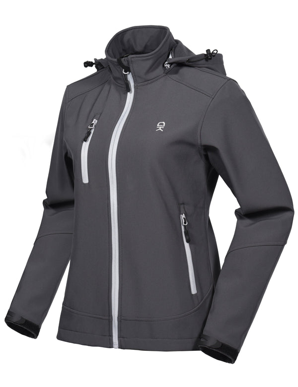 Women's Fleece Lined Ski Softshell Jacket YZF US-DK