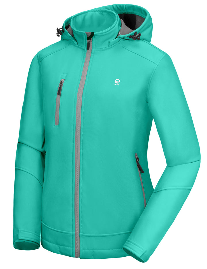 Women's Fleece Lined Ski Softshell Jacket YZF US-DK