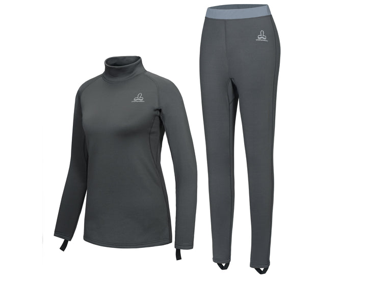 Women's Fleece Thermal Solid Color Underwear Set YZF US-DS