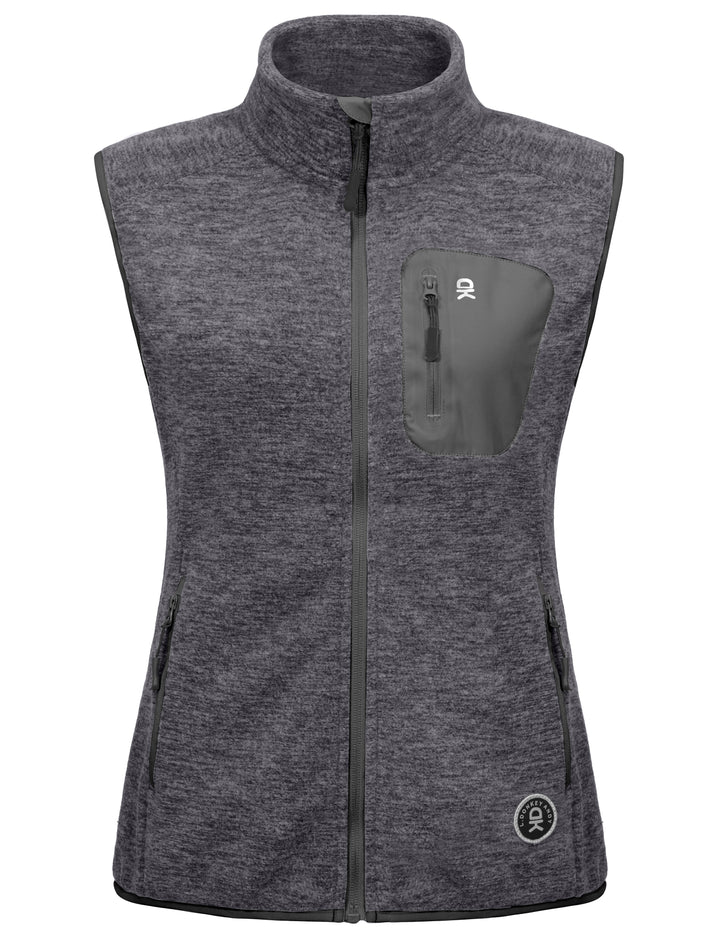 Women's Fleece Vest Full Zip Lightweight Vest YZF US-DK