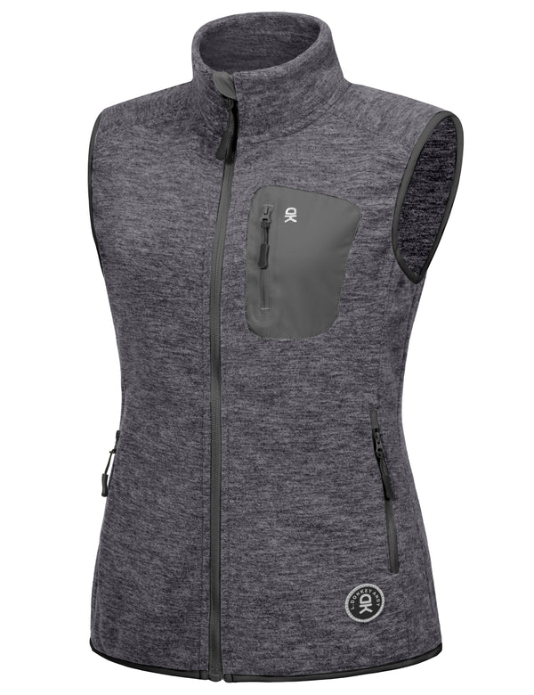 Women's Fleece Vest Full Zip Lightweight Vest YZF US-DK