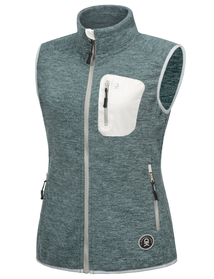 Women's Fleece Vest Full Zip Lightweight Vest YZF US-DK