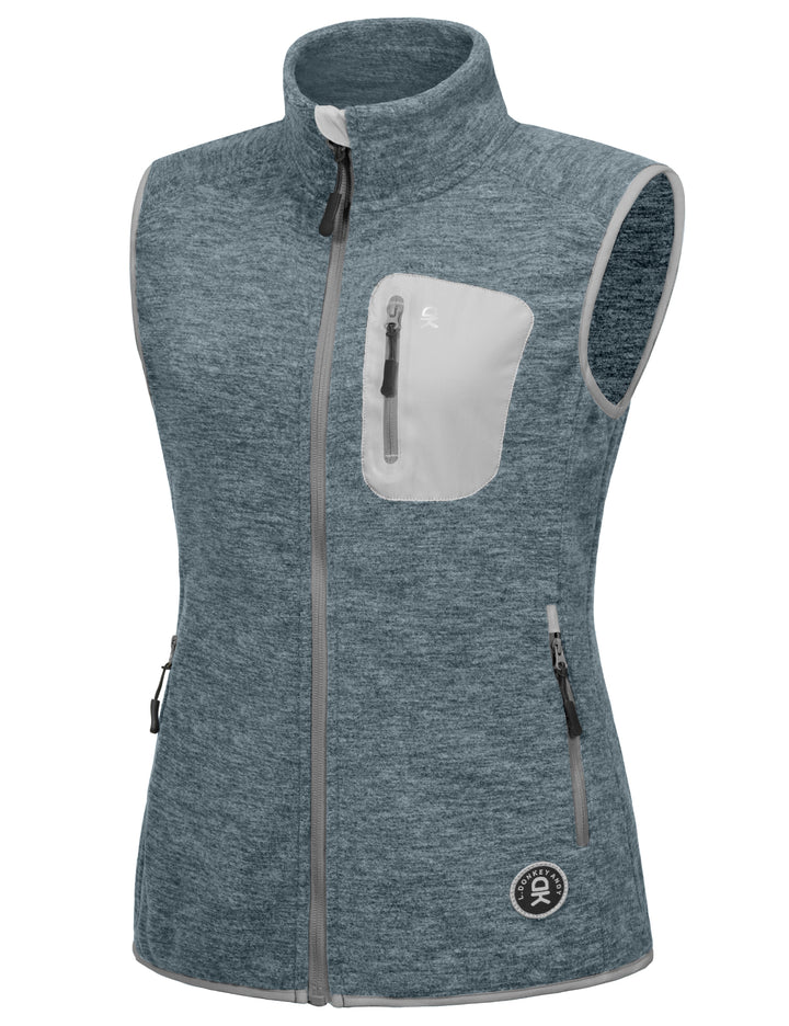 Women's Fleece Vest Full Zip Lightweight Vest YZF US-DK
