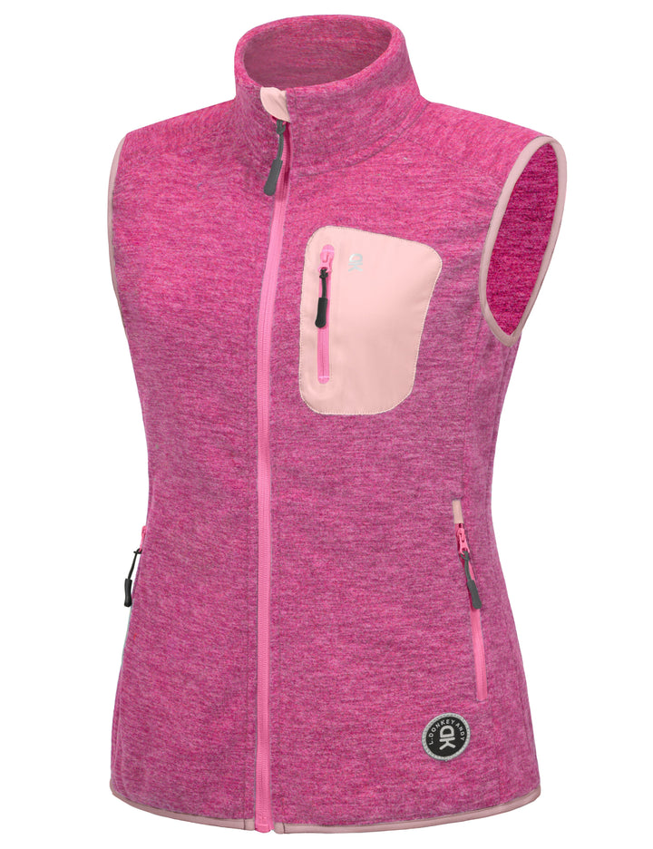 Women's Fleece Vest Full Zip Lightweight Vest YZF US-DK