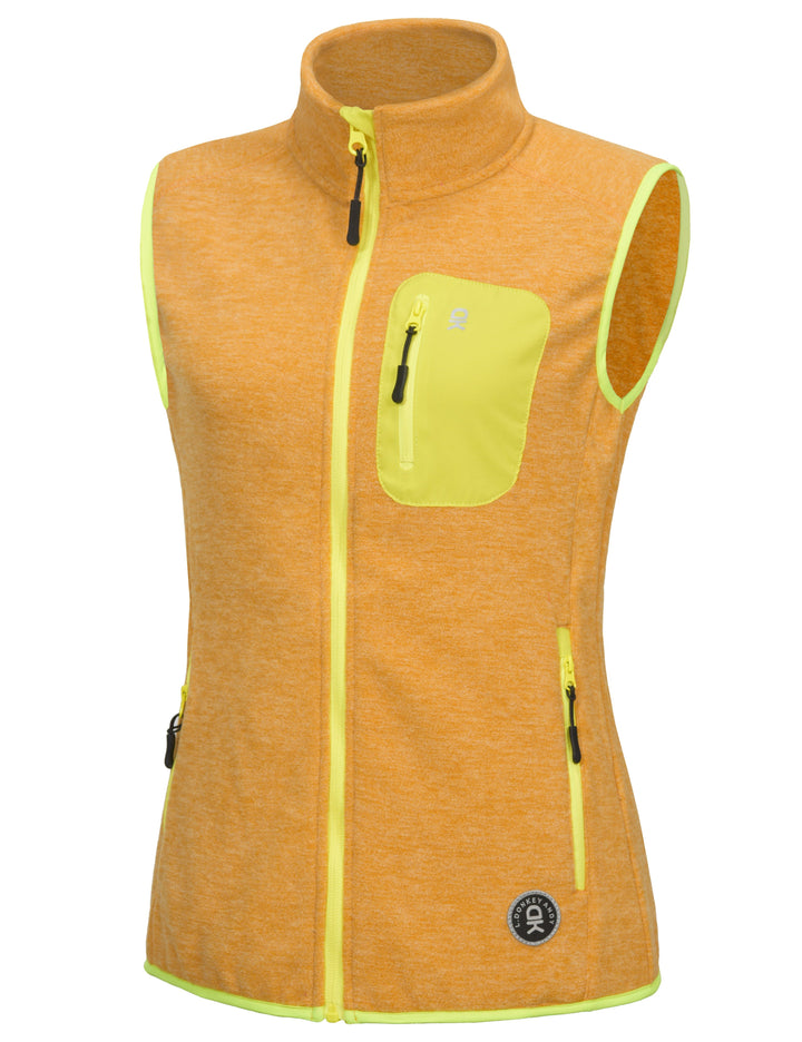 Women's Fleece Vest Full Zip Lightweight Vest YZF US-DK