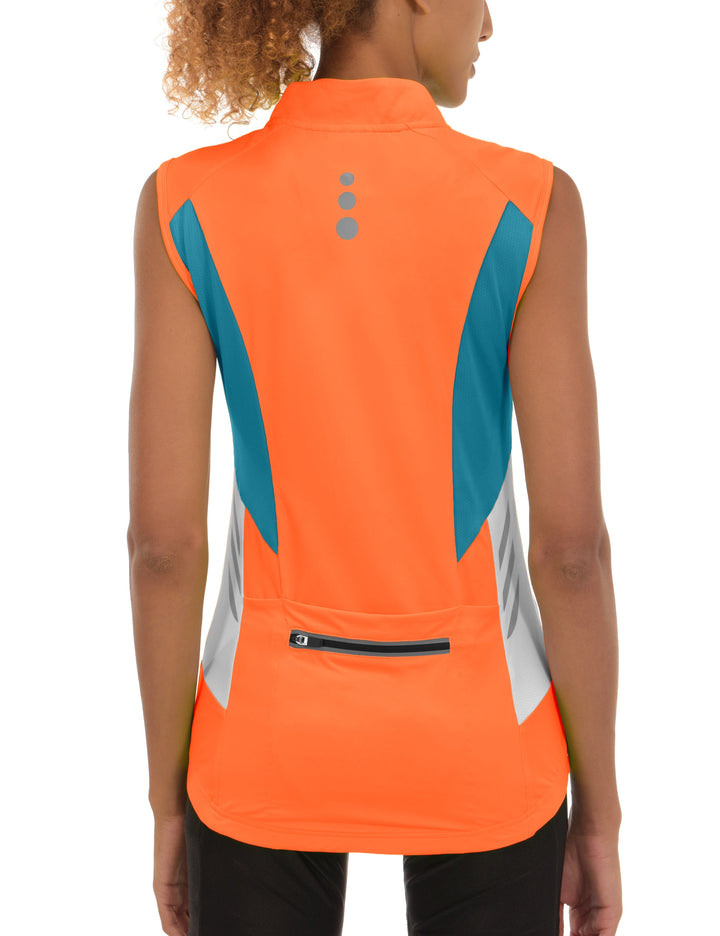 Women's Half Zip Reflective Breathable Cycling Vests YZF US-DK