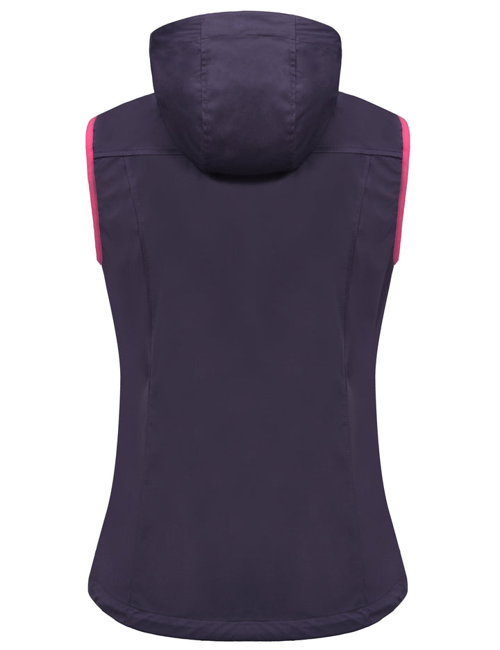 Women's Hooded Windproof Softshell Vest YZF US-DK