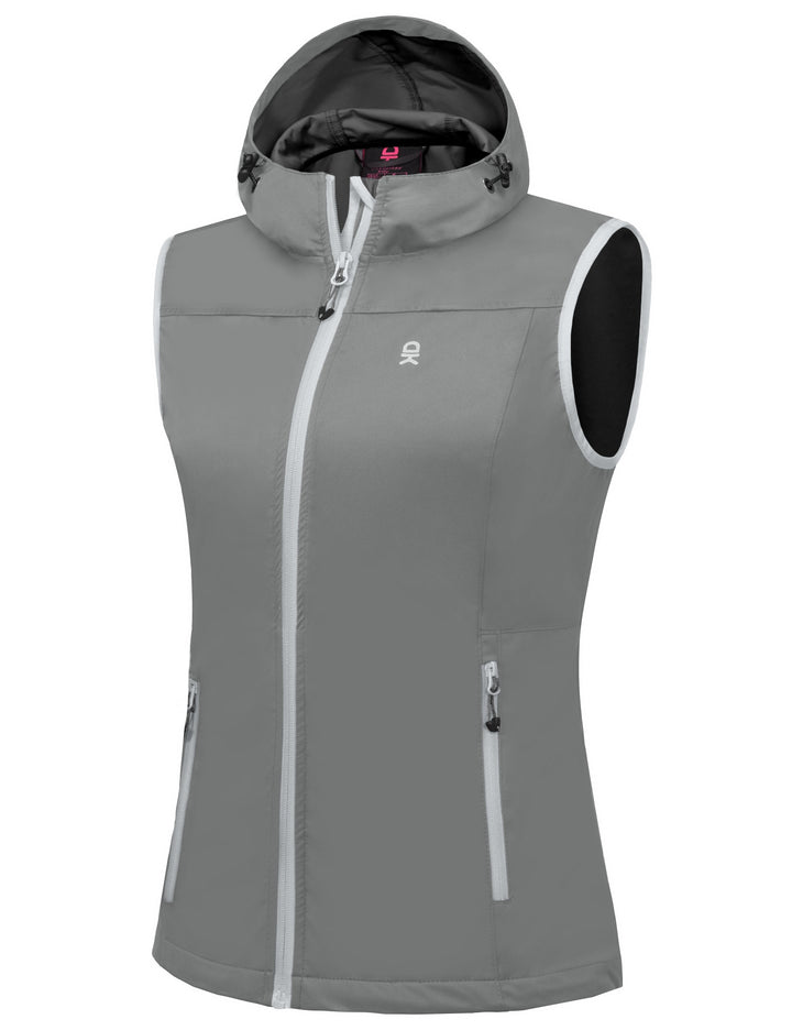 Women's Hooded Windproof Softshell Vest YZF US-DK