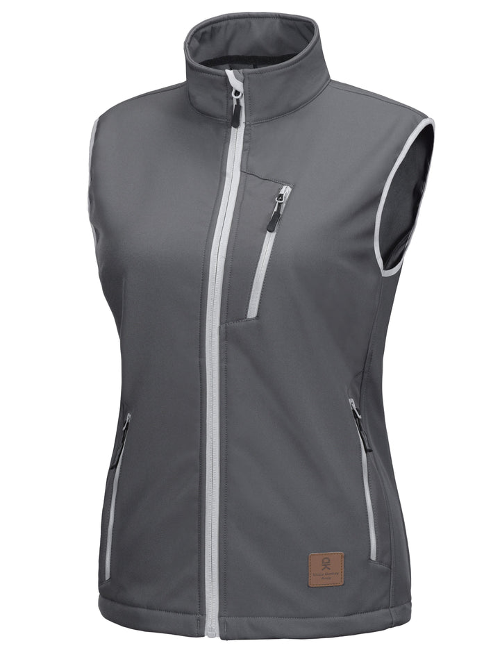 Women's Lightweight Fleece Lined Softshell Hiking 
 Golf Vest YZF US-DK