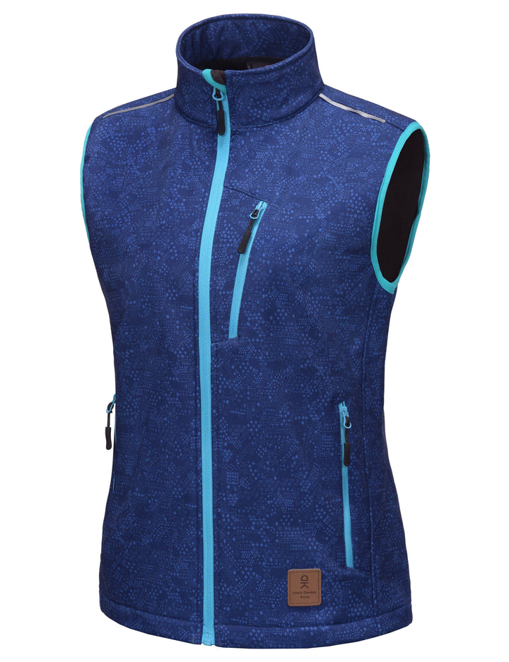 Women's Lightweight Fleece Lined Softshell Hiking 
 Golf Vest YZF US-DK