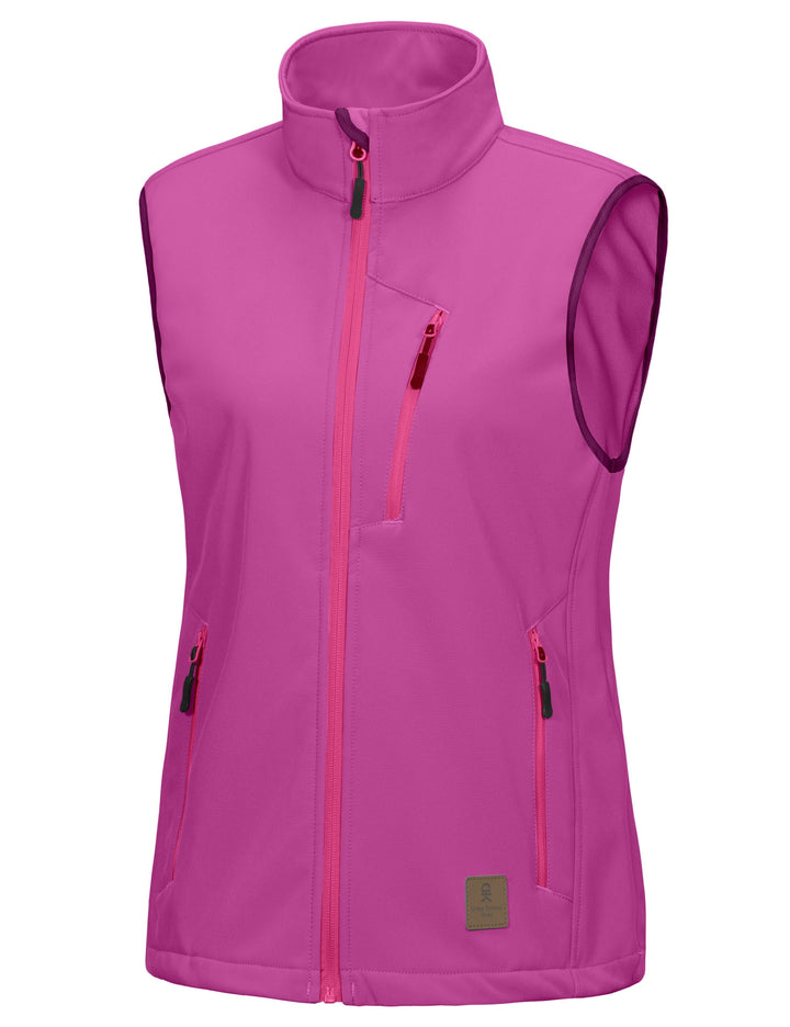 Women's Lightweight Fleece Lined Softshell Hiking 
 Golf Vest YZF US-DK