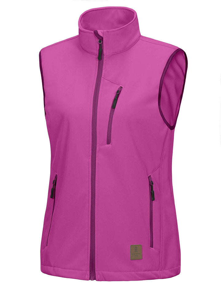 Women's Lightweight Fleece Lined Softshell Hiking 
 Golf Vest YZF US-DK