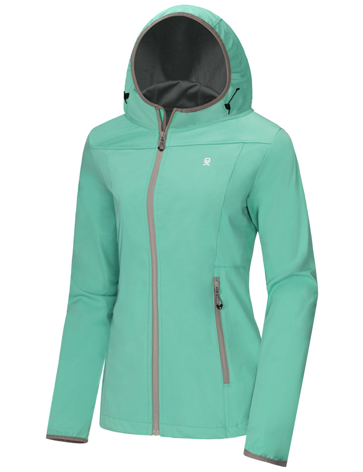 Women's Lightweight Hooded Hiking Softshell Jacket YZF US-DK