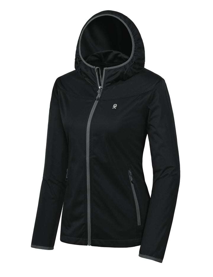 Women's Lightweight Hooded Hiking Softshell Jacket YZF US-DK