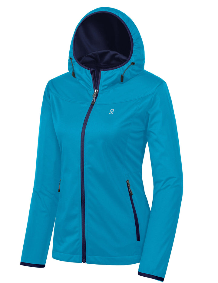 Women's Lightweight Hooded Hiking Softshell Jacket YZF US-DK