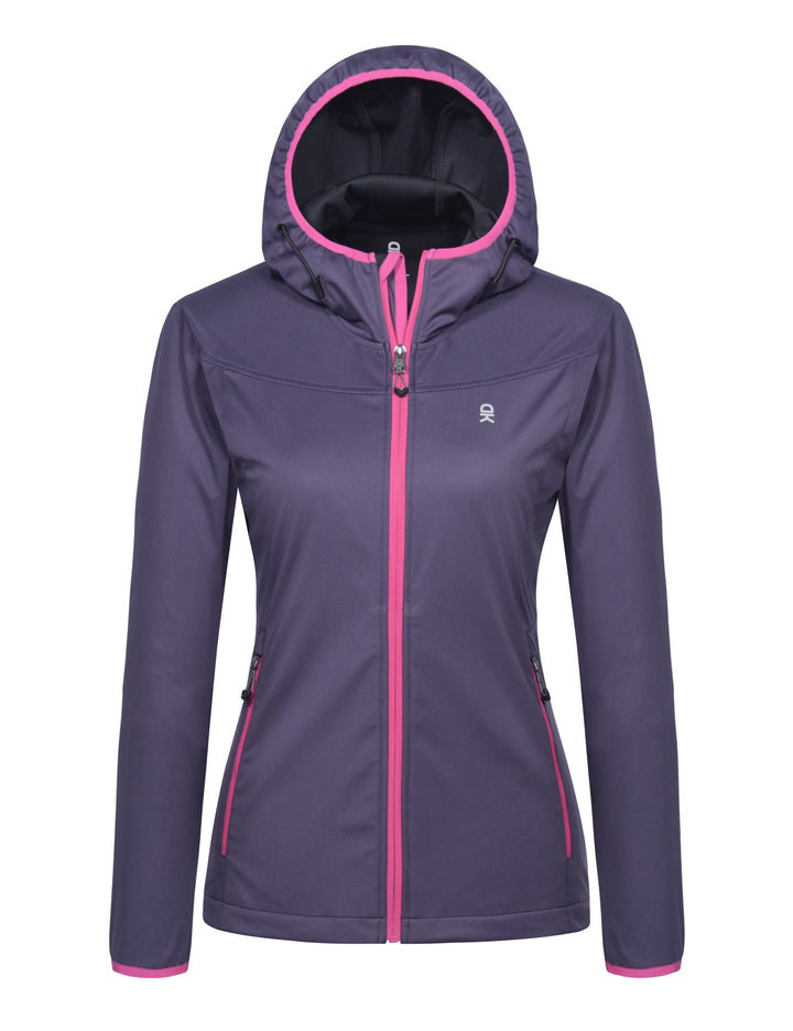 Women's Lightweight Hooded Hiking Softshell Jacket YZF US-DK