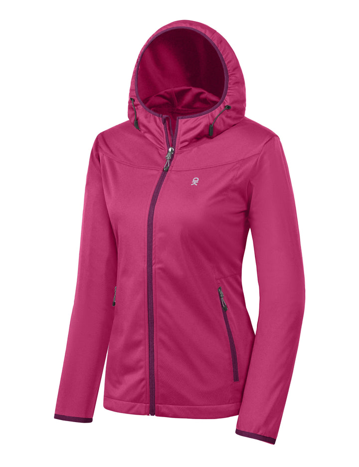 Women's Lightweight Hooded Hiking Softshell Jacket YZF US-DK