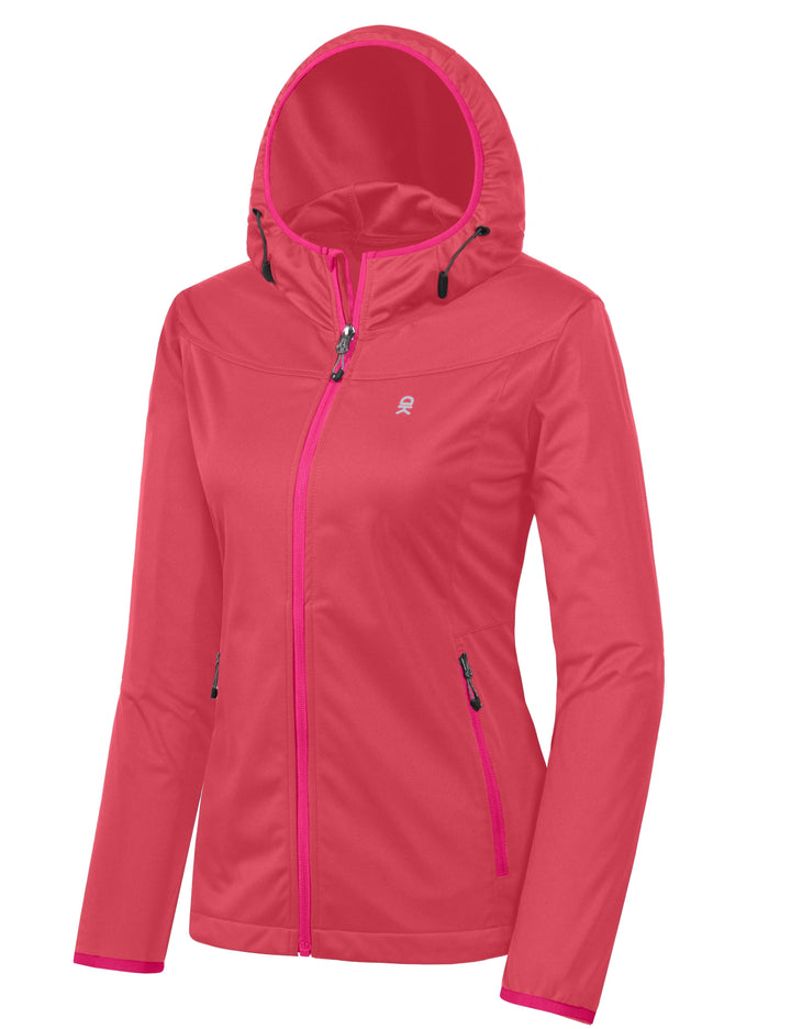 Women's Lightweight Hooded Hiking Softshell Jacket YZF US-DK