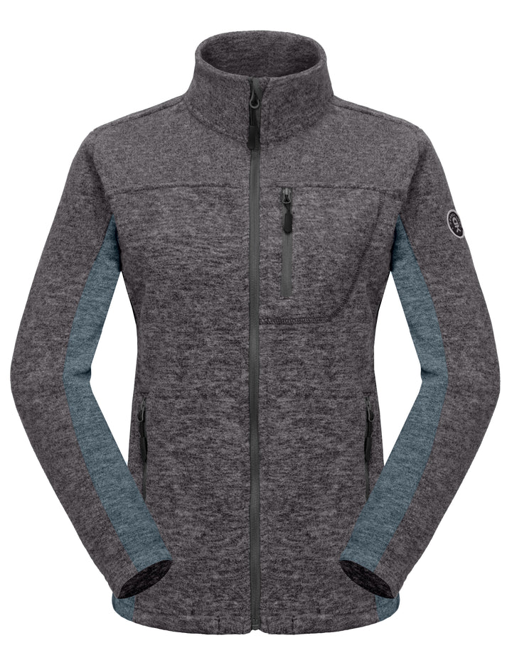 Women's Lightweight Recycled Polar Fleece Hiking Jacket YZF US-DK