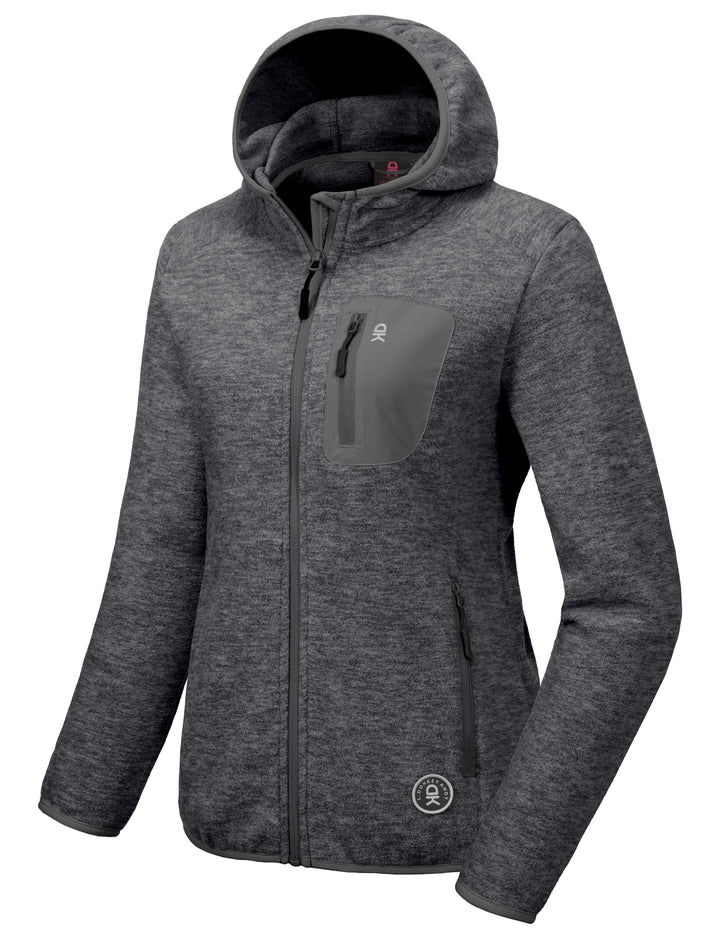 Women's Lightweight Warm Polar Fleece Running Hooded Jacket YZF US-DK