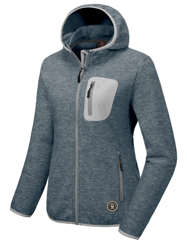 Women's Lightweight Warm Polar Fleece Running Hooded Jacket YZF US-DK