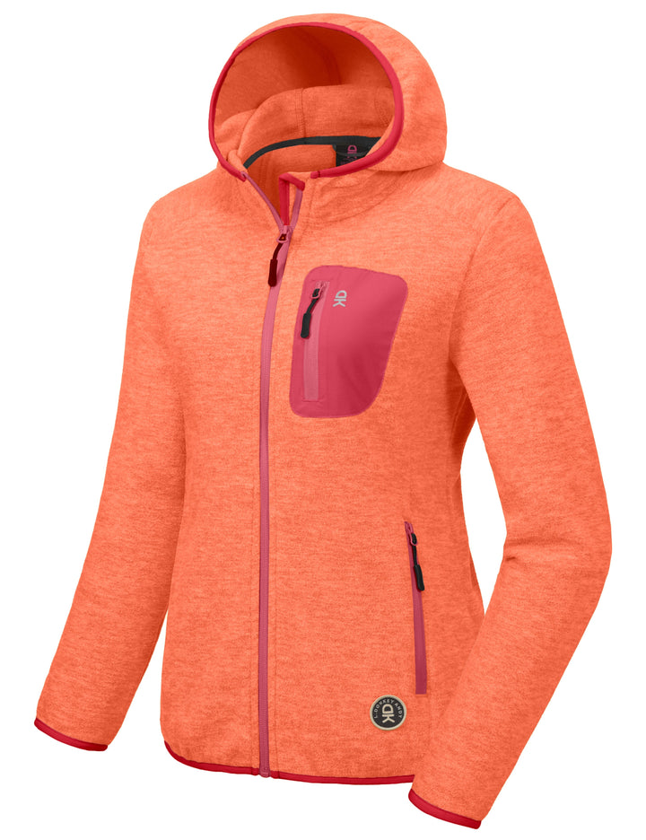Women's Lightweight Warm Polar Fleece Running Hooded Jacket YZF US-DK