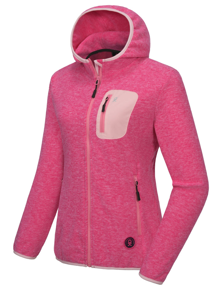 Women's Lightweight Warm Polar Fleece Running Hooded Jacket YZF US-DK