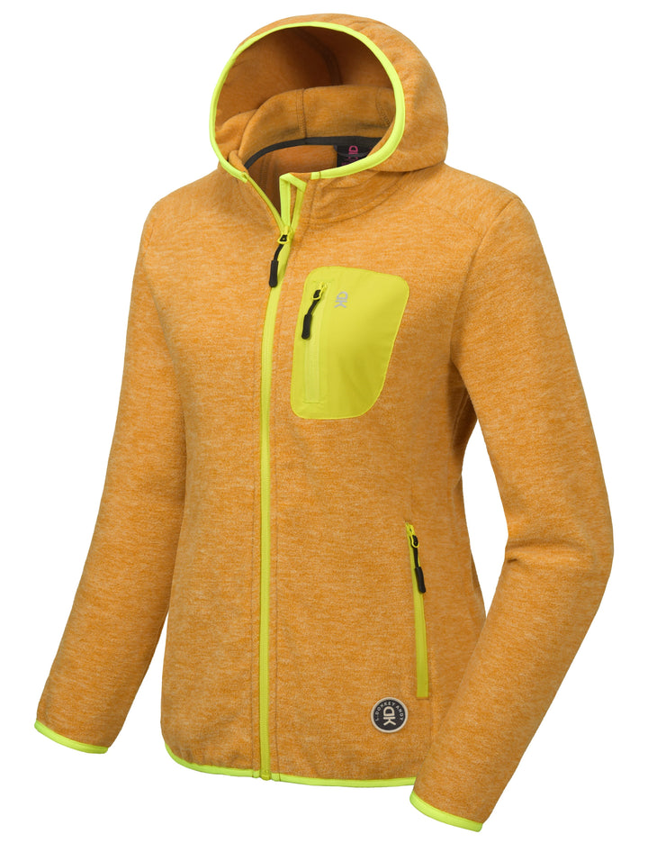 Women's Lightweight Warm Polar Fleece Running Hooded Jacket YZF US-DK